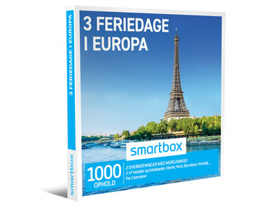 Gaveæske 3 feriedage i Europa