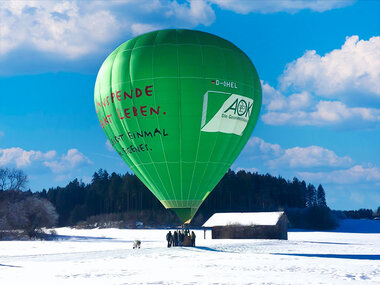 Vol hivernal en montgolfière pour 1 au-dessus du lac de Constance avec champagne